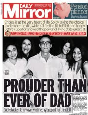 Daily Mirror () Newspaper Front Page for 27 May 2015