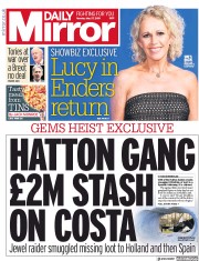 Daily Mirror () Newspaper Front Page for 27 May 2019