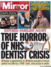 Daily Mirror () Newspaper Front Page for 27 June 2022