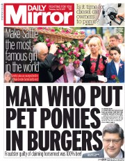 Daily Mirror () Newspaper Front Page for 27 July 2017