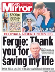 Daily Mirror () Newspaper Front Page for 27 July 2018