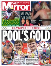 Daily Mirror () Newspaper Front Page for 27 July 2021