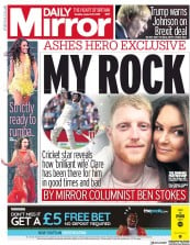 Daily Mirror () Newspaper Front Page for 27 August 2019