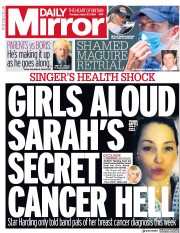 Daily Mirror () Newspaper Front Page for 27 August 2020