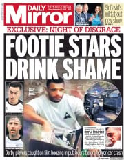 Daily Mirror () Newspaper Front Page for 27 September 2019