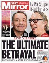 Daily Mirror () Newspaper Front Page for 28 October 2015