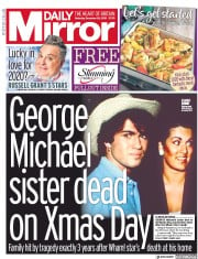 Daily Mirror () Newspaper Front Page for 28 December 2019