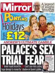 Daily Mirror () Newspaper Front Page for 28 January 2022