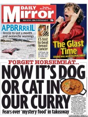 Daily Mirror () Newspaper Front Page for 28 March 2013