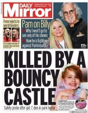 Daily Mirror () Newspaper Front Page for 28 March 2016