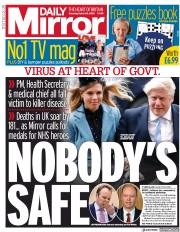 Daily Mirror () Newspaper Front Page for 28 March 2020