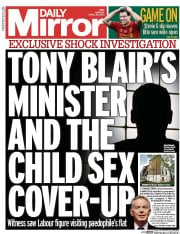 Daily Mirror () Newspaper Front Page for 28 April 2014