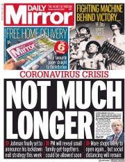 Daily Mirror () Newspaper Front Page for 28 April 2020