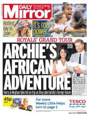 Daily Mirror () Newspaper Front Page for 28 June 2019