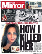 Daily Mirror () Newspaper Front Page for 28 July 2016