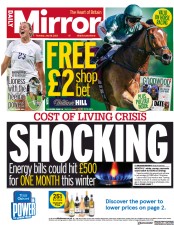 Daily Mirror () Newspaper Front Page for 28 July 2022