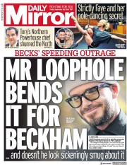 Daily Mirror () Newspaper Front Page for 28 September 2018