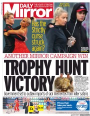 Daily Mirror () Newspaper Front Page for 28 September 2019