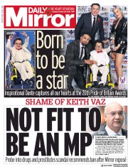 Daily Mirror () Newspaper Front Page for 29 October 2019