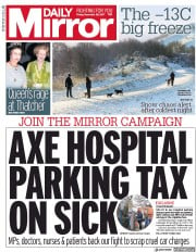 Daily Mirror () Newspaper Front Page for 29 December 2017