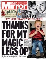 Daily Mirror () Newspaper Front Page for 29 February 2016