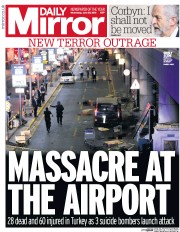 Daily Mirror () Newspaper Front Page for 29 June 2016