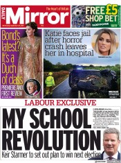 Daily Mirror () Newspaper Front Page for 29 September 2021