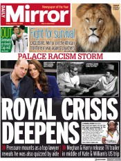 Daily Mirror () Newspaper Front Page for 2 December 2022