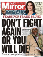 Daily Mirror () Newspaper Front Page for 2 February 2016