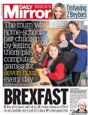 Daily Mirror () Newspaper Front Page for 2 February 2017