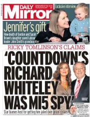 Daily Mirror () Newspaper Front Page for 2 March 2017