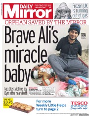Daily Mirror () Newspaper Front Page for 2 March 2018