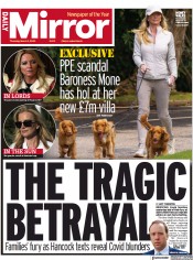 Daily Mirror () Newspaper Front Page for 2 March 2023