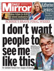Daily Mirror () Newspaper Front Page for 2 April 2016