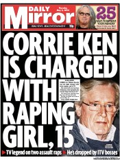 Daily Mirror () Newspaper Front Page for 2 May 2013