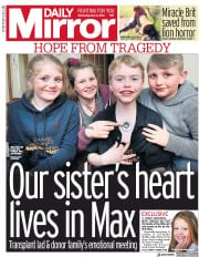 Daily Mirror () Newspaper Front Page for 2 May 2018