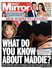 Daily Mirror () Newspaper Front Page for 2 July 2014