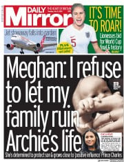 Daily Mirror () Newspaper Front Page for 2 July 2019