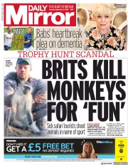 Daily Mirror () Newspaper Front Page for 2 September 2019