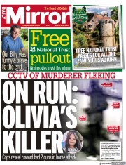 Daily Mirror () Newspaper Front Page for 2 September 2022