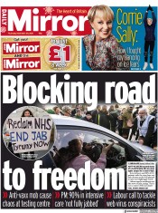 Daily Mirror () Newspaper Front Page for 30 December 2021