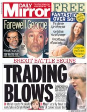 Daily Mirror () Newspaper Front Page for 30 March 2017