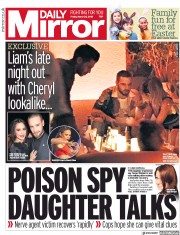 Daily Mirror () Newspaper Front Page for 30 March 2018