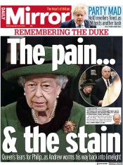 Daily Mirror () Newspaper Front Page for 30 March 2022