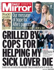 Daily Mirror () Newspaper Front Page for 30 April 2018