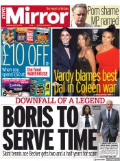 Daily Mirror () Newspaper Front Page for 30 April 2022