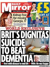 Daily Mirror () Newspaper Front Page for 30 May 2013