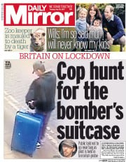Daily Mirror () Newspaper Front Page for 30 May 2017