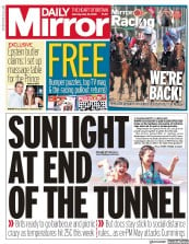 Daily Mirror () Newspaper Front Page for 30 May 2020