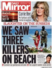 Daily Mirror () Newspaper Front Page for 30 June 2015